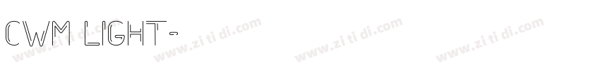 CWM Light字体转换